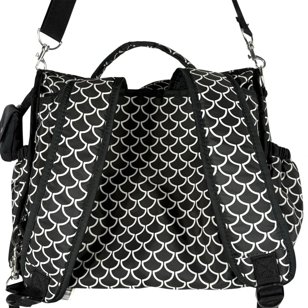 Bananafish Studio Backpack Diaper Bag Black Triple Go Duffle Adjustable Straps